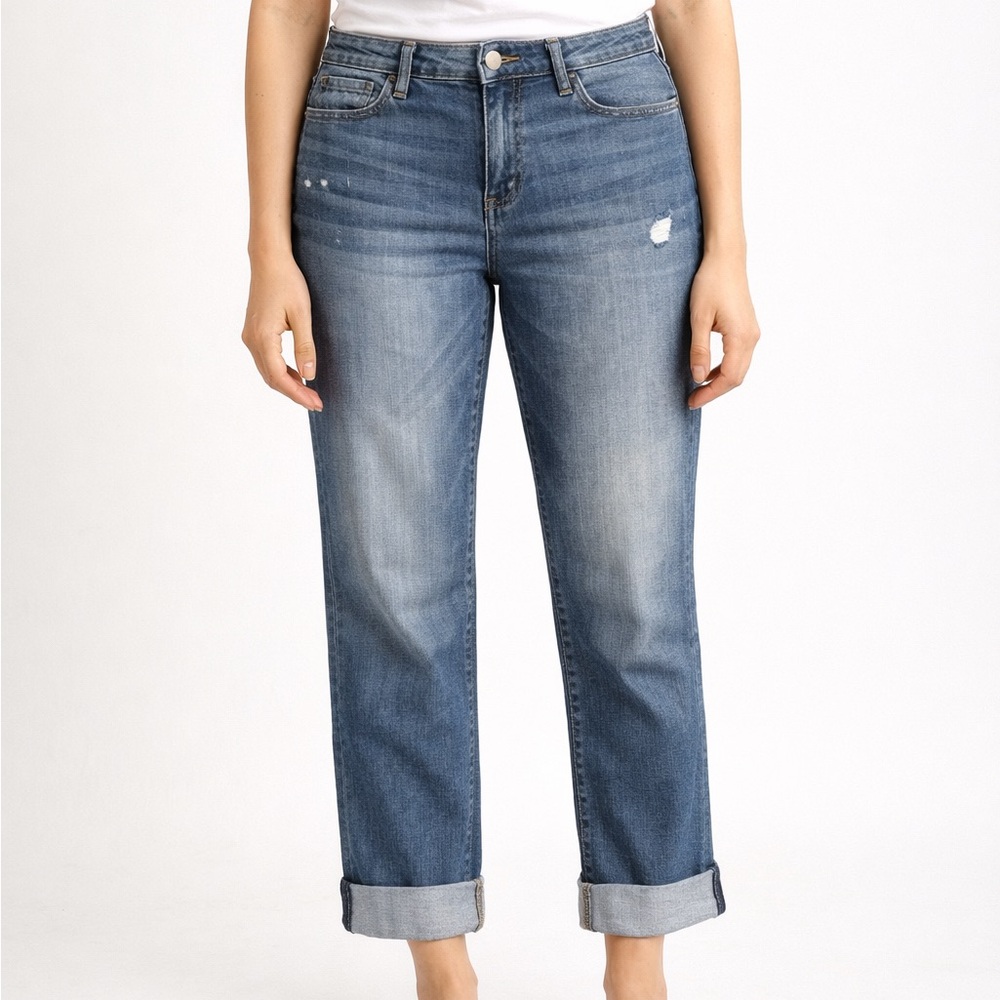 Kut from the Kloth Distressed Blue Boyfriend Jeans